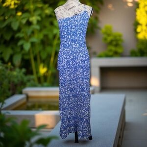 NWOT Blue Floral Maxi Dress